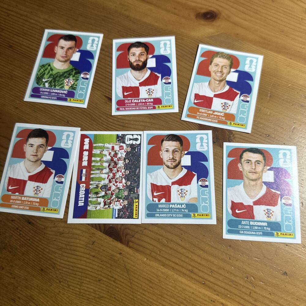 Panini 2026 FIFA World Cup Croatia Sticker Lot 7 CRO 2/3/8/11/13/17/18